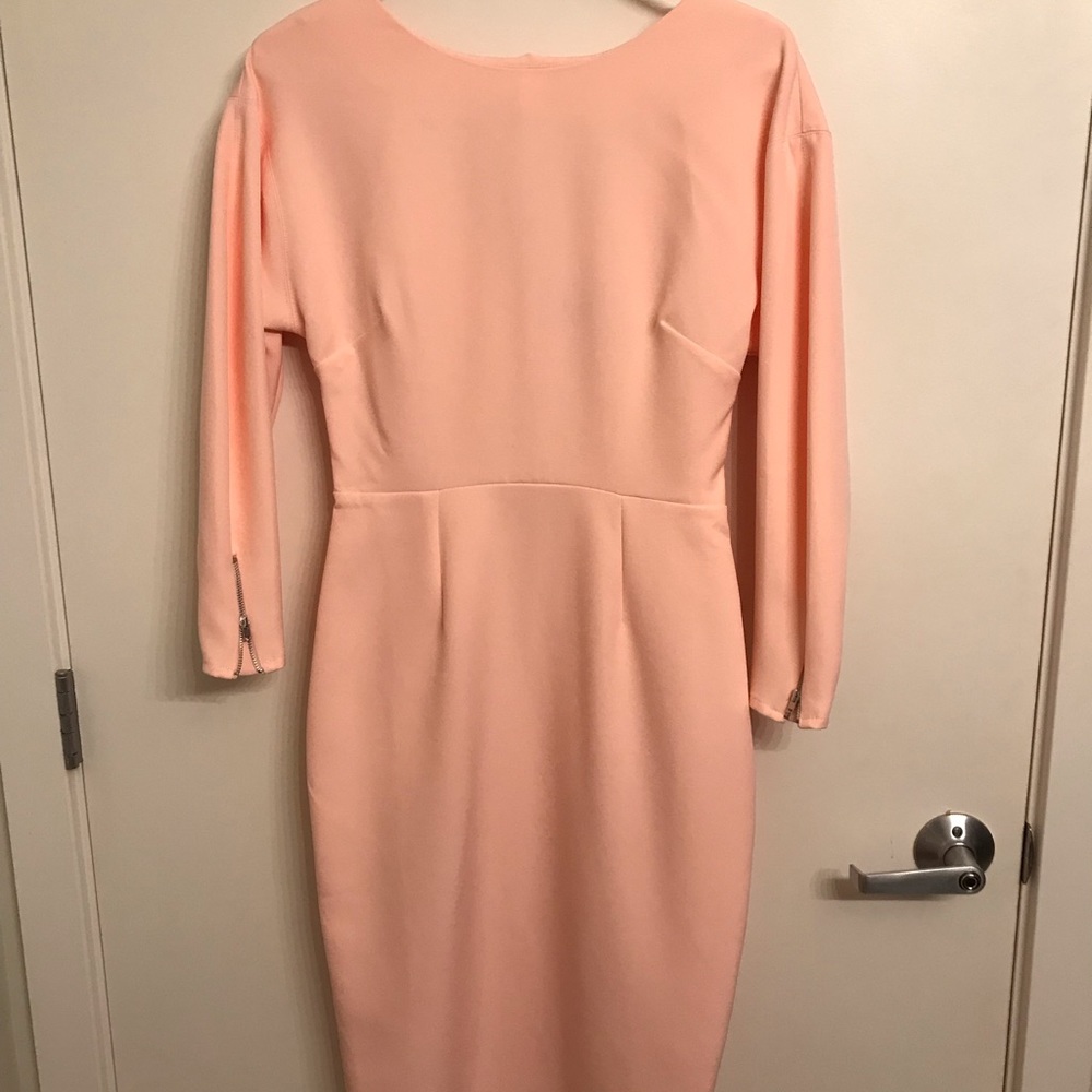 Baby pink midi dress
